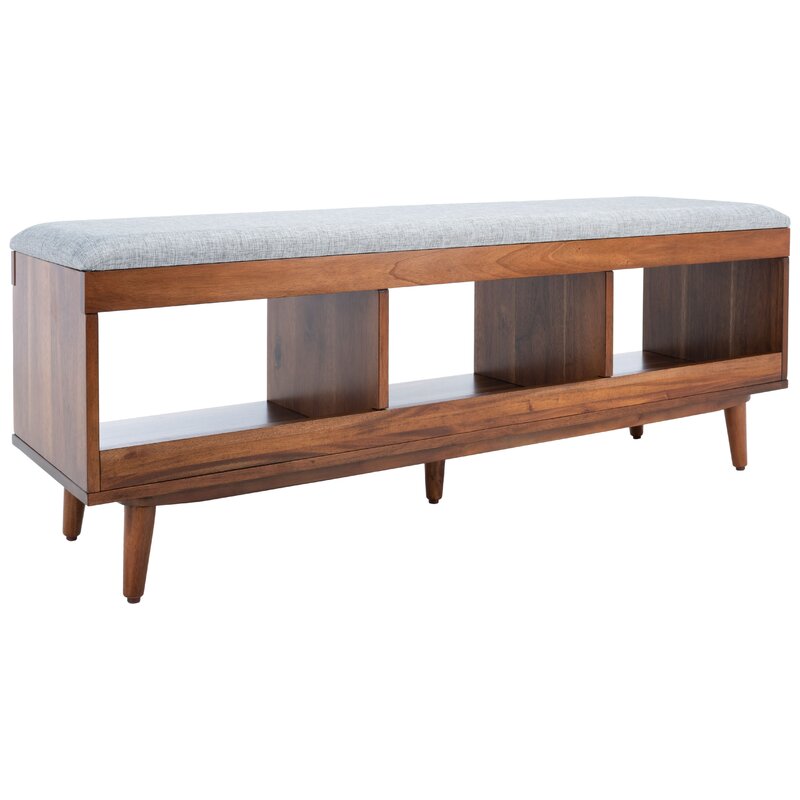 Mercury Row® Hungate Wood Shelves Storage Bench